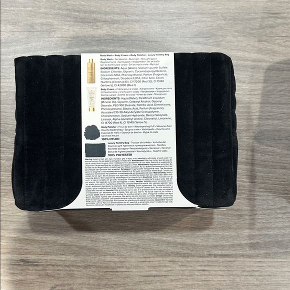 Black Amber Bath & Body 4pc Men Cashmere Musk & Amber Black Bath Set